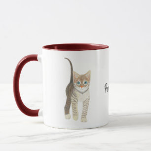 Perfekte Tabby-Kätzchen-Tasse Tasse