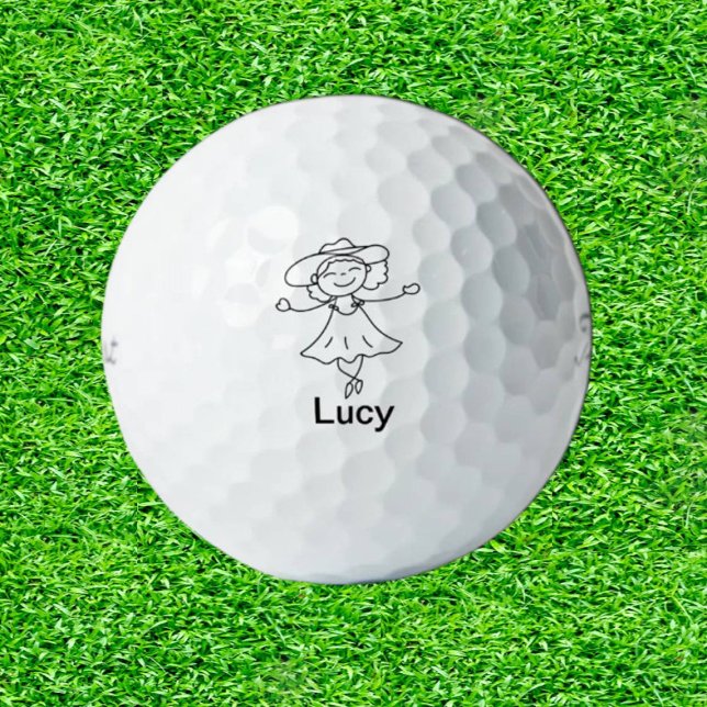 Perfekte Tochter Doodle Stock Leute Golfball (Swinging into Perfection!)