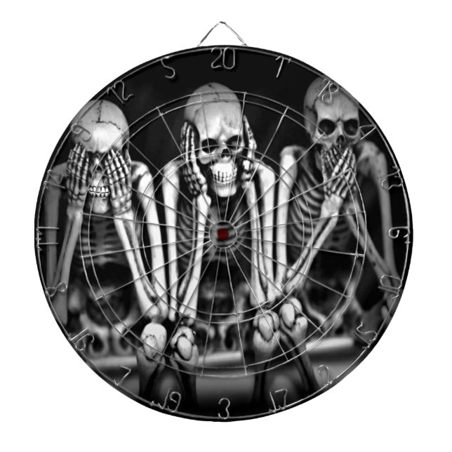 Perfekte Wandschrank Skelette-Holga Dartscheibe (vorne)