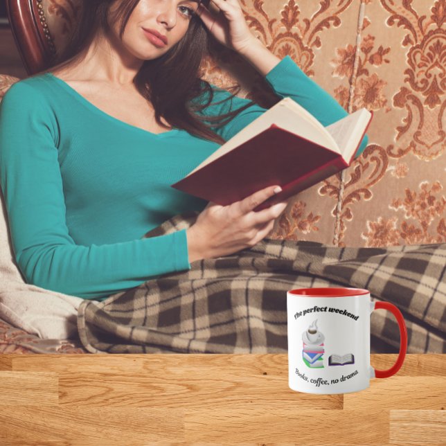 Perfekte Wochenendbücher, Kaffee ohne Drama Tasse (Von Creator hochgeladen)