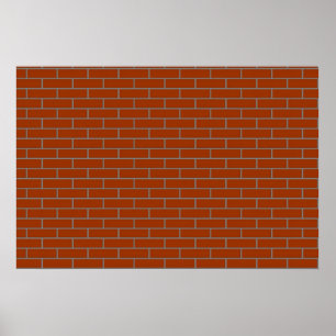 perfekte Ziegelwand Poster