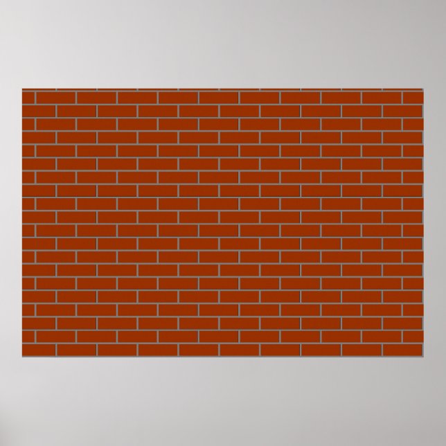 perfekte Ziegelwand Poster (Vorne)
