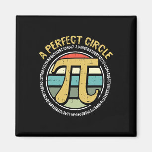Perfekter Circle Pi Day Retro Math Symbol Nummer Magnet