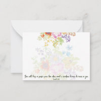 Perfekter Frieden Feder Aquarell Blumenkarte