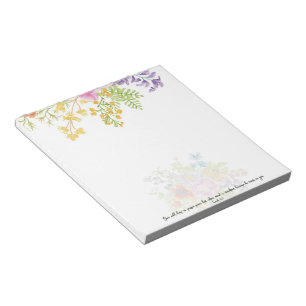 Perfekter Frieden Wasserfarbe floral Notizblock