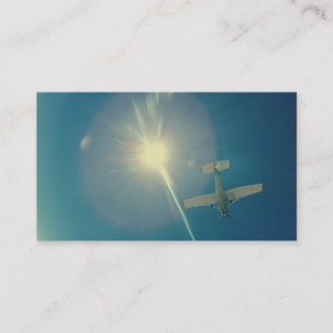 perfekter kleiner Flugzeugpilot des Fotos Visitenkarte