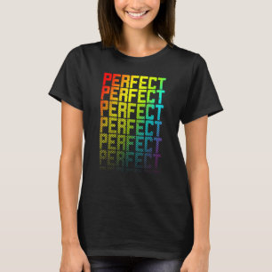 Perfekter Lgbtq+-Rainbow-Gay Pride-Textfade Graphi T-Shirt
