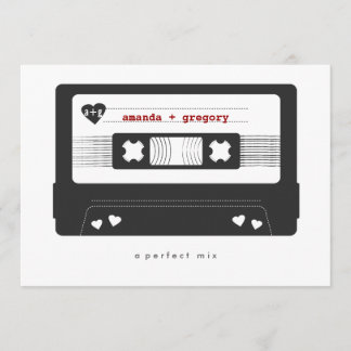 Perfekter Mix - Mix-Tape-Save the Date-Karte Save The Date