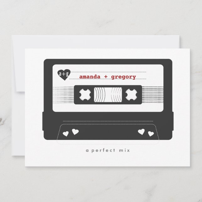 Perfekter Mix - Mix-Tape-Save the Date-Karte Save The Date (Vorderseite)