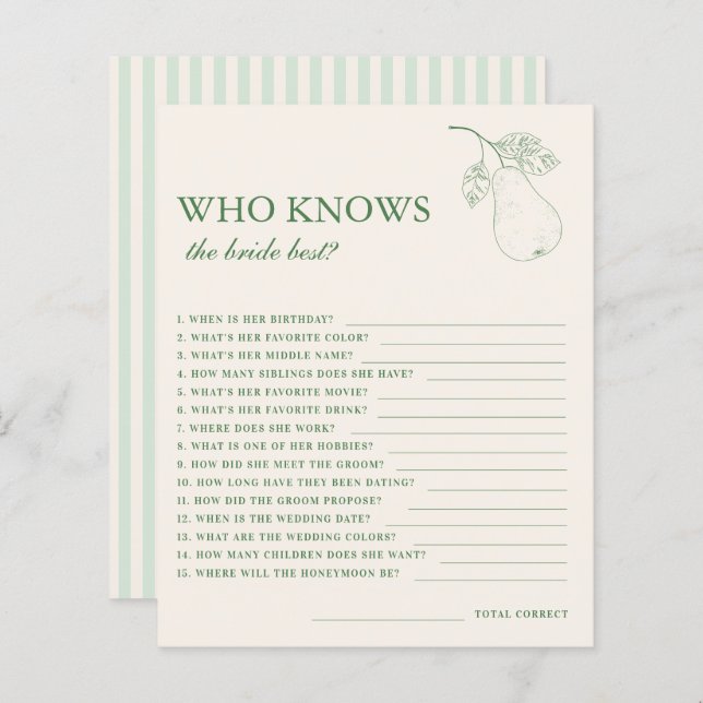 Perfekter Pear Pair, der das beste Spiel der Braut (Vorne/Hinten)