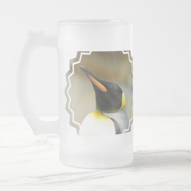 Perfekter Pinguin Mattglas Bierglas (Links)