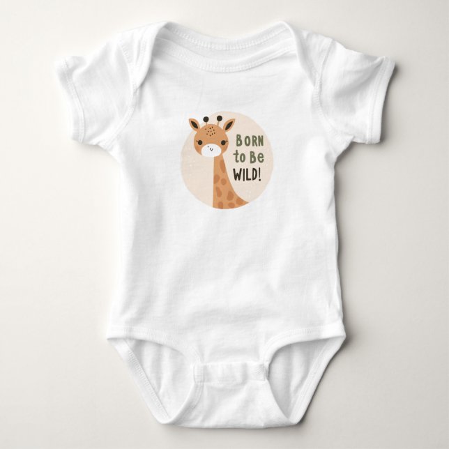 Perfekter Safari-Themed Bodysuit für Ihren kleinen Baby Strampler (Vorderseite)