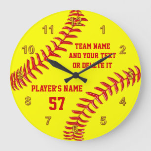 Perfekter Softball-ältere Nachtgeschenke Große Wanduhr