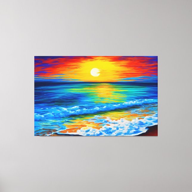 Perfekter Sonnenuntergang Leinwanddruck (Vorderseite)