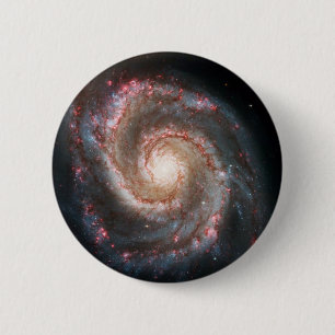 Perfekter Spiralarm Eliptical Galaxie-Druck-Raum Button