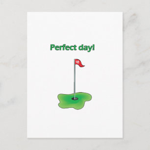 Perfekter Tag! Golf Design Postkarte