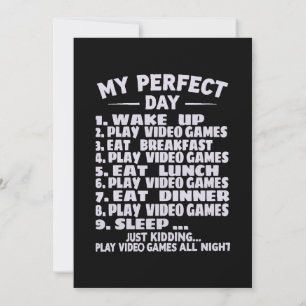 perfekter Tag, um Videospiele zu spielen T-Shirt,  Einladung