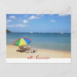 perfekter und idealer Tag im Paradies, St Lucia Postkarte