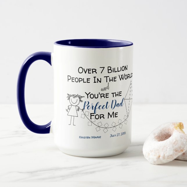 Perfekter VATER für mich - vom Mädchen Tasse (Mit Donut)