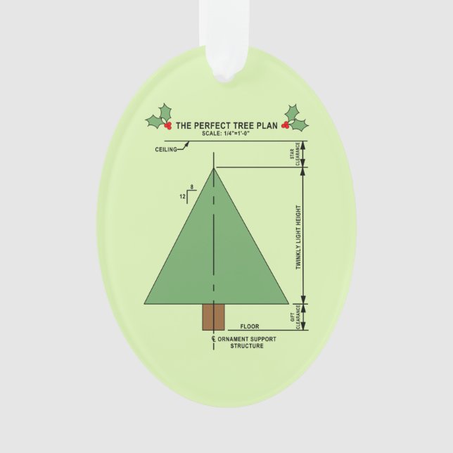 Perfekter Weihnachtsbaum Ornament (Vorderseite)