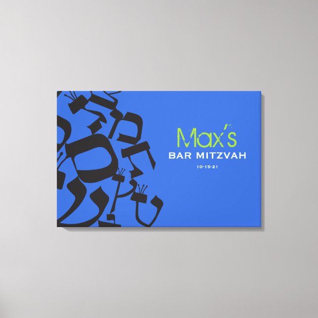 PERFEKTES BALANCE Bar Bat Mitzvah Sign in Board Leinwanddruck (Vorderseite)