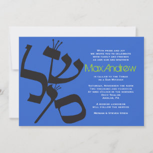 PERFEKTES BALANCE SHALOM Bar Bat Mitzvah Einladung