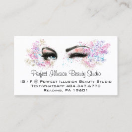 Perfektes Beauty Studio Services Lashes Makeup Visitenkarte