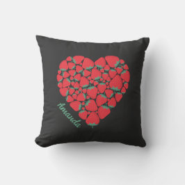 Perfektes Erdbeerherz Couple Pillow Kissen