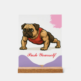 "Perfektes Geschenk für Gym Buffs & Hunde Liebhabe Acrylschild