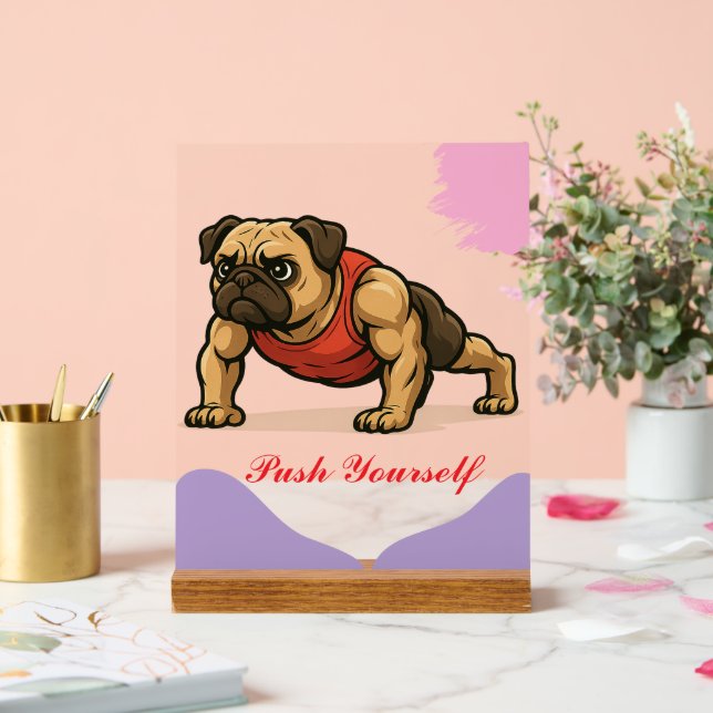 "Perfektes Geschenk für Gym Buffs & Hunde Liebhabe Acrylschild (Hochzeit)