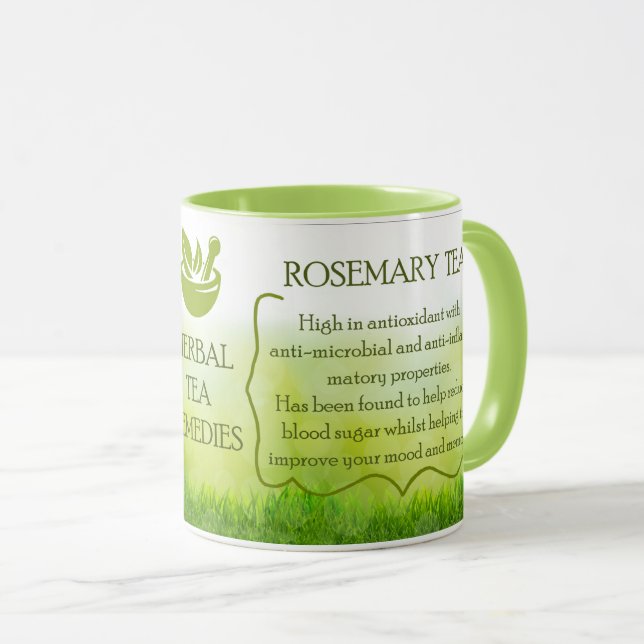 Perfektes Geschenk/ Rosemary Tea Herbal Remedy Tasse (VorderseiteRechts)