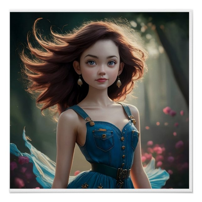 Perfektes Glossy Poster Schöne Prinzessin (Vorderseite)