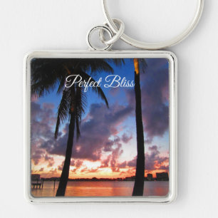 Perfektes Glück - Sonnenuntergang in West Palm Schlüsselanhänger
