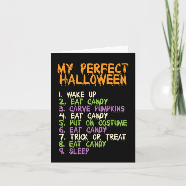 Perfektes Halloween Essen Candy Costume Boys Girls Karte (Vorderseite)