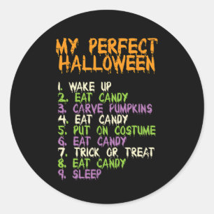 Perfektes Halloween Essen Candy Costume Boys Girls Runder Aufkleber