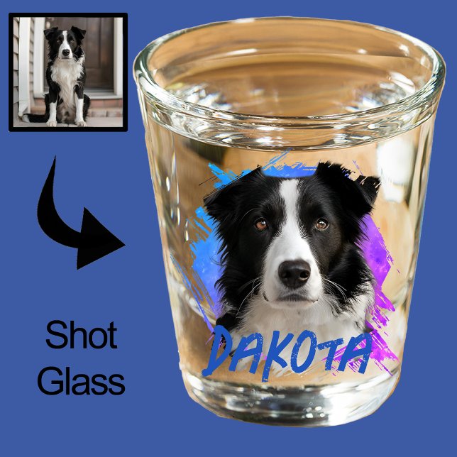 Perfektes Kleine Geschenk Border Collie Dog Foto Schnapsglas (Von Creator hochgeladen)