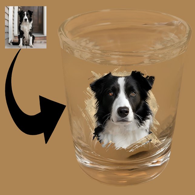 Perfektes Kleine Geschenk Border Collie Dog Foto Schnapsglas (Von Creator hochgeladen)