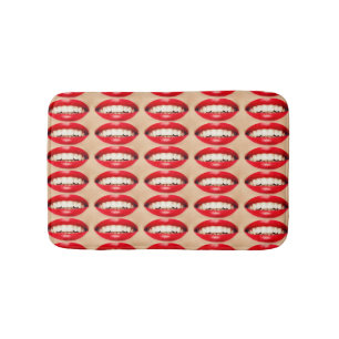 Perfektes Lächeln Femme Fatale Pop-Art Badematte