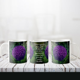 Perfektes Lila Angebot der Allium Blume Motivieren Kaffeetasse