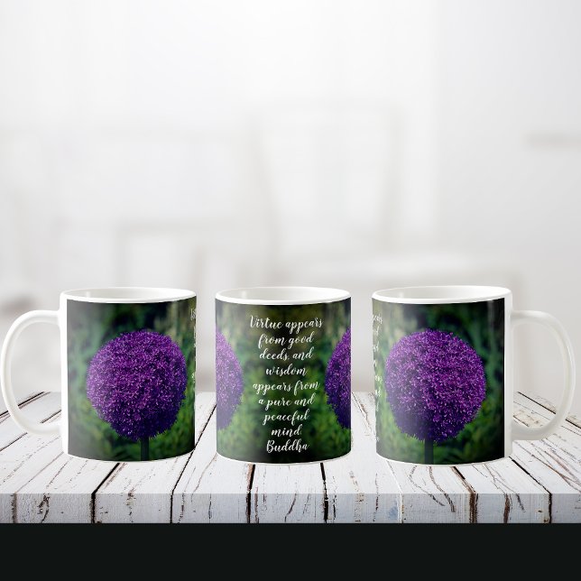 Perfektes Lila Angebot der Allium Blume Motivieren Kaffeetasse (Von Creator hochgeladen)