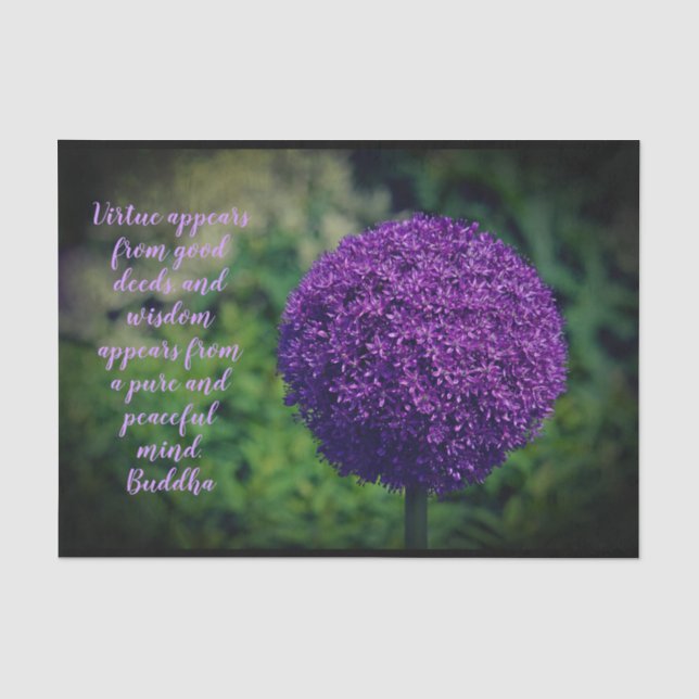 Perfektes Lila Angebot der Allium Blume Motivieren Seidenpapier (Vorderseite)