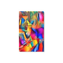 Perfektes Llama-Rad Abstraktes Öl auf Leinwand