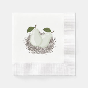 Perfektes Paar Twin Baby Dusche Napkin Serviette