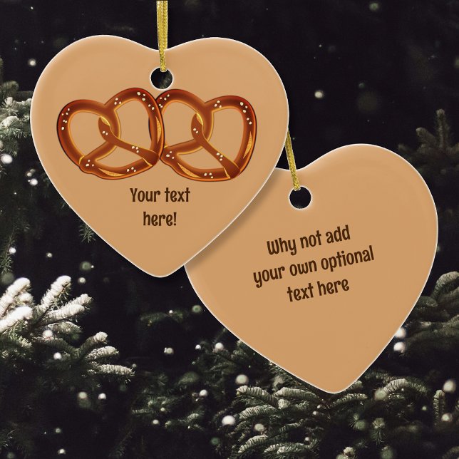 Perfektes Paar von Bretzeln bilden Knoten - Ihr Te Keramik Ornament (Von Creator hochgeladen)