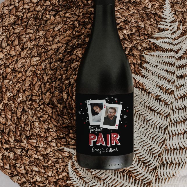 Perfektes Pair Casino Themenpaare Foto Weinetikett (Von Creator hochgeladen)