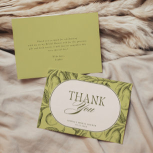 Perfektes Pair Vintag Pear Brautparty Dankeskarte