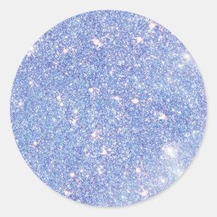 Perfektes Paradise Sky Blue Sparkle Glitzer Runder Aufkleber