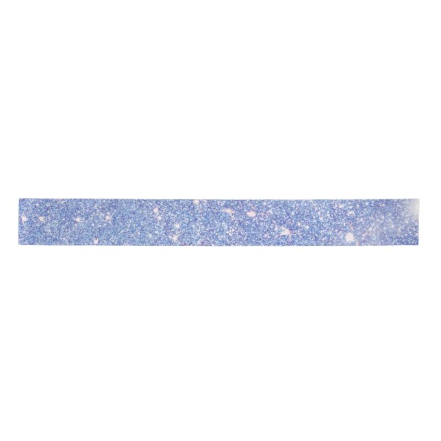 Perfektes Paradise Sky Blue Sparkle Glitzer Satinband (Vorderseite)