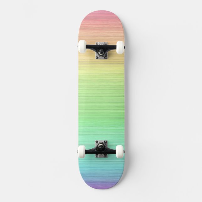 Perfektes Pastellregenbogen-Brett Skateboard (Vorderseite)