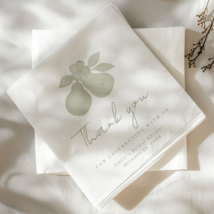 Perfektes Pear Brautparty Danke Luncheon Serviette